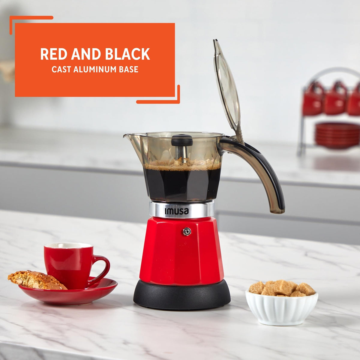 Red Electric Espresso Coffee Maker U9400