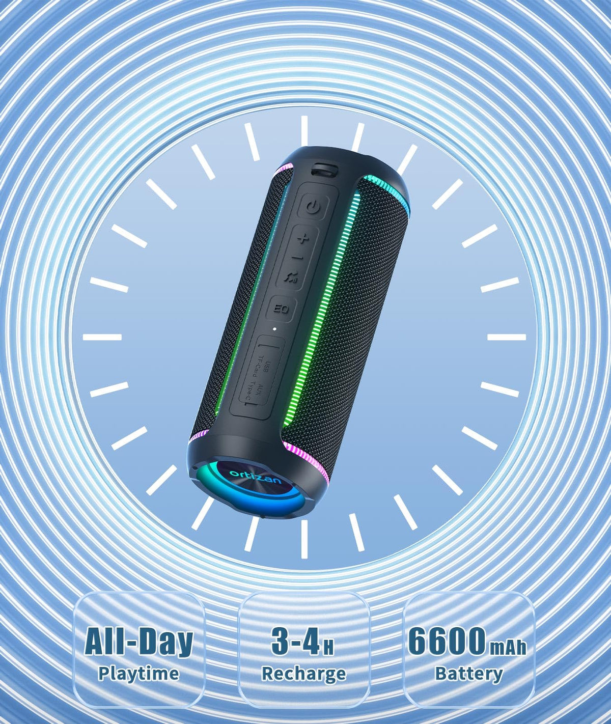 Black Portable Bluetooth Speaker C670