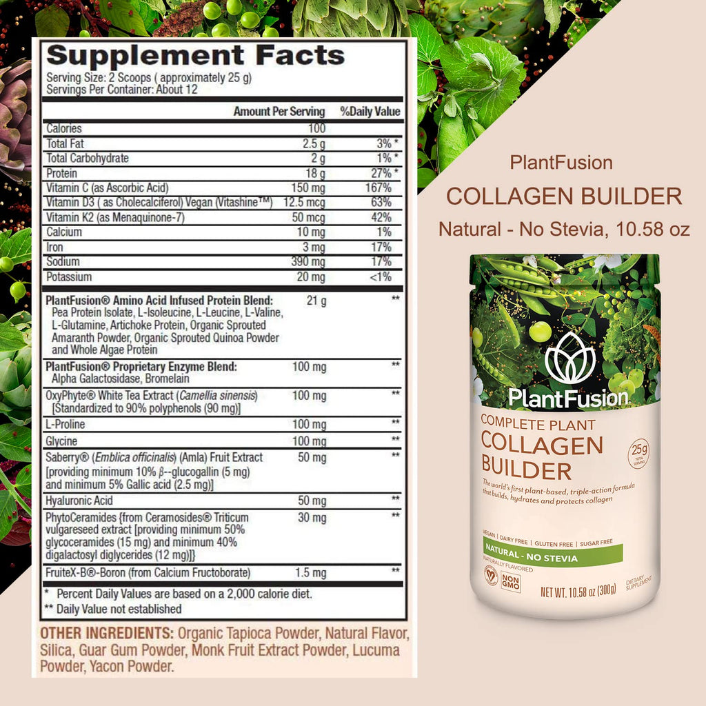 Vegan Collagen Protein Powder Unflavored 10.58 oz M7231