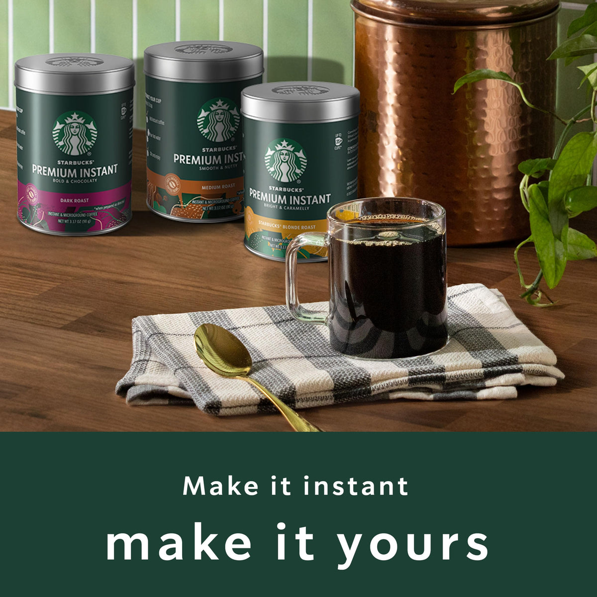 Dark Roast Instant Coffee 3 Tins 3.17 oz R1247