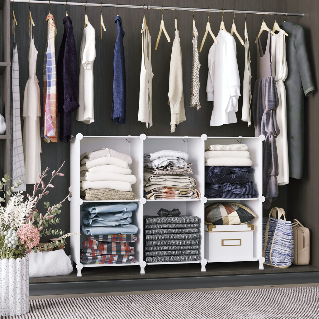 White 6 Cube Storage Organizer C860420