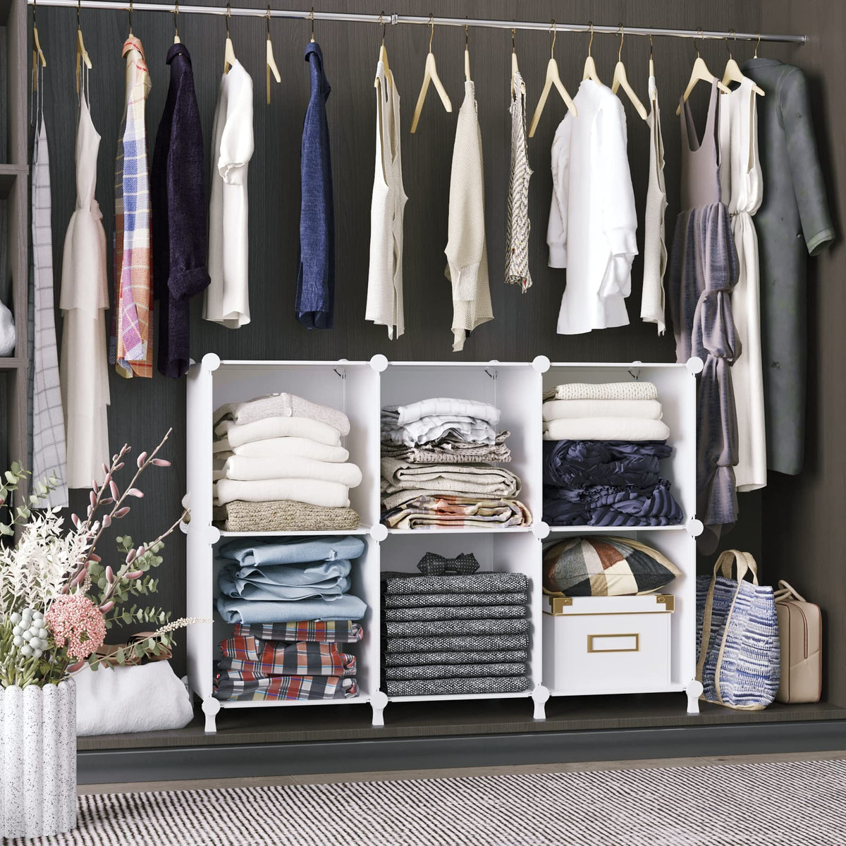 White 6 Cube Storage Organizer C860420