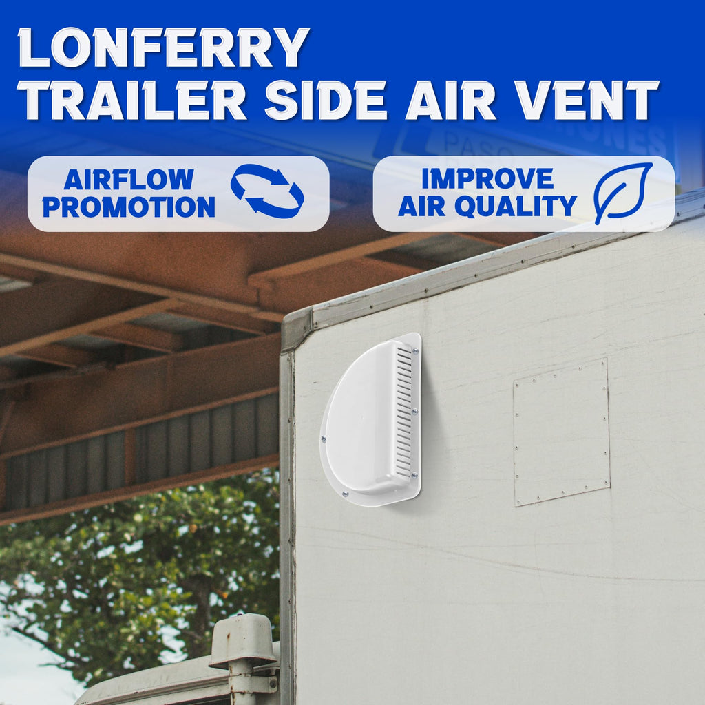 Trailer RV Sidewall Exhaust Vent Fan Kit with Cover, 2 Pack F675523