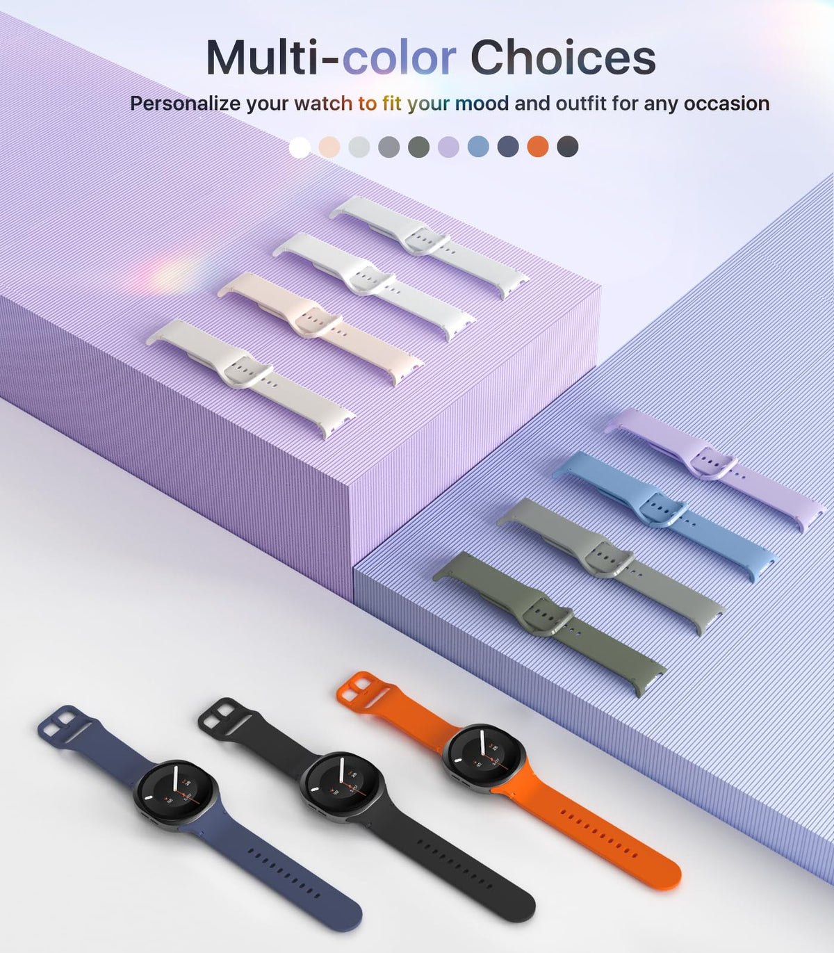 Band Compatible with Samsung Galaxy Watch 9 8 40mm 44mm/Classic 46mm X2962