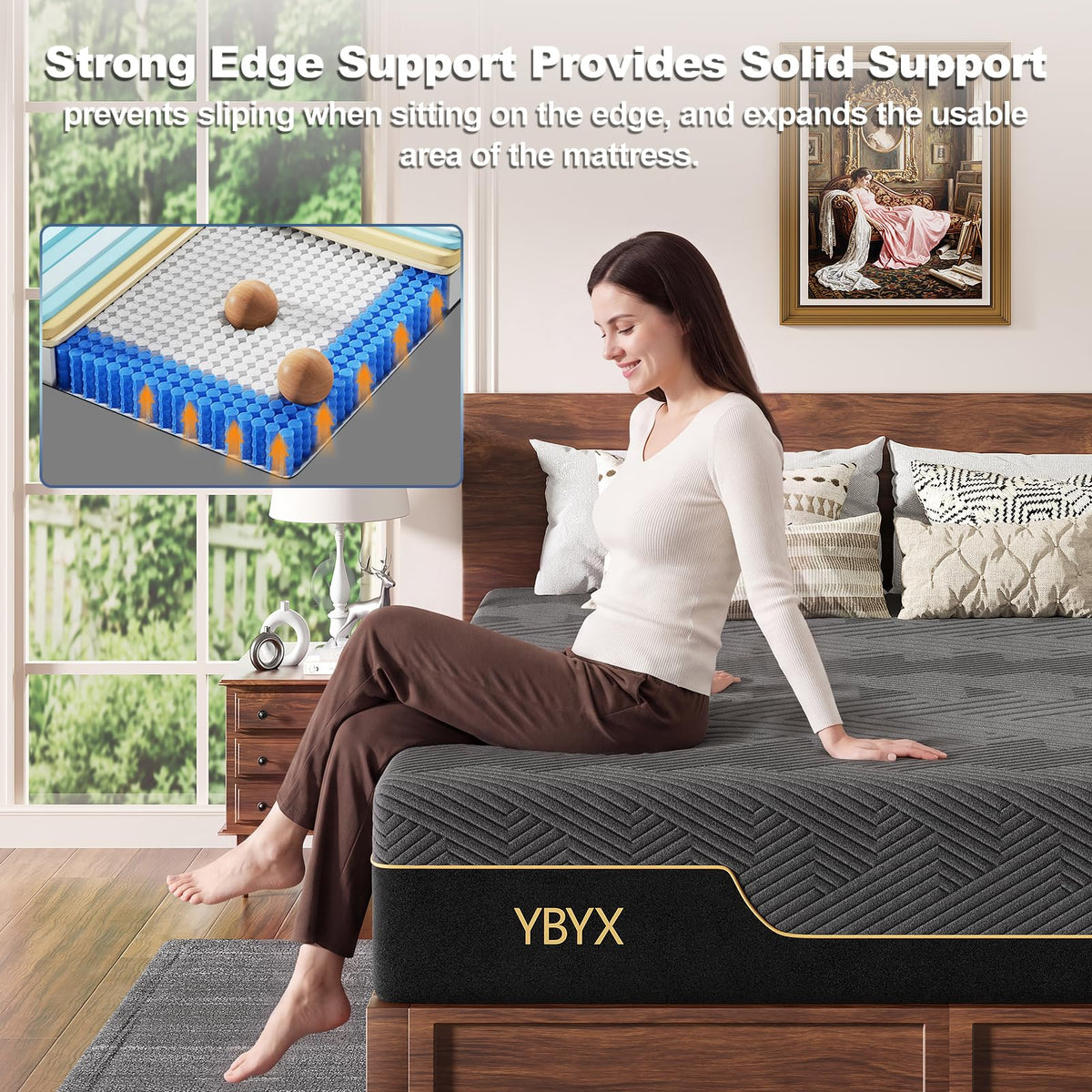 12 Inch Full Size Hybrid Mattress with Memory Foam M854