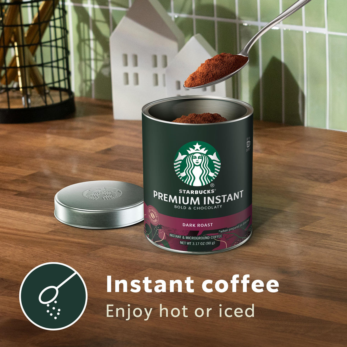 Dark Roast Instant Coffee 3 Tins 3.17 oz R1247