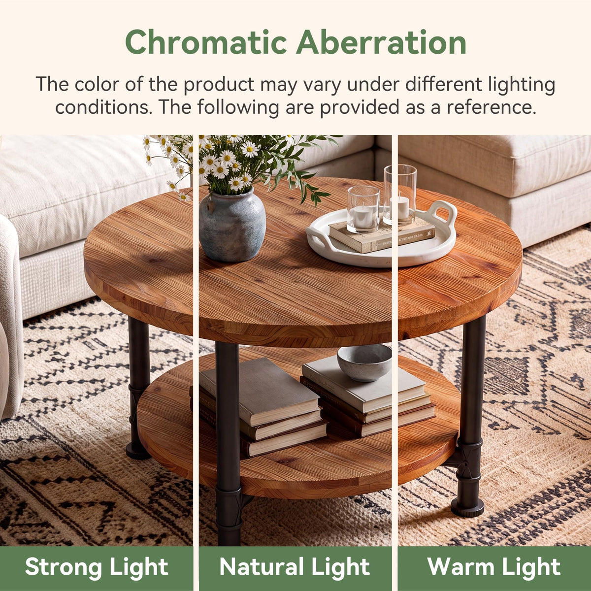 Solid Wood Round Coffee Table F52964