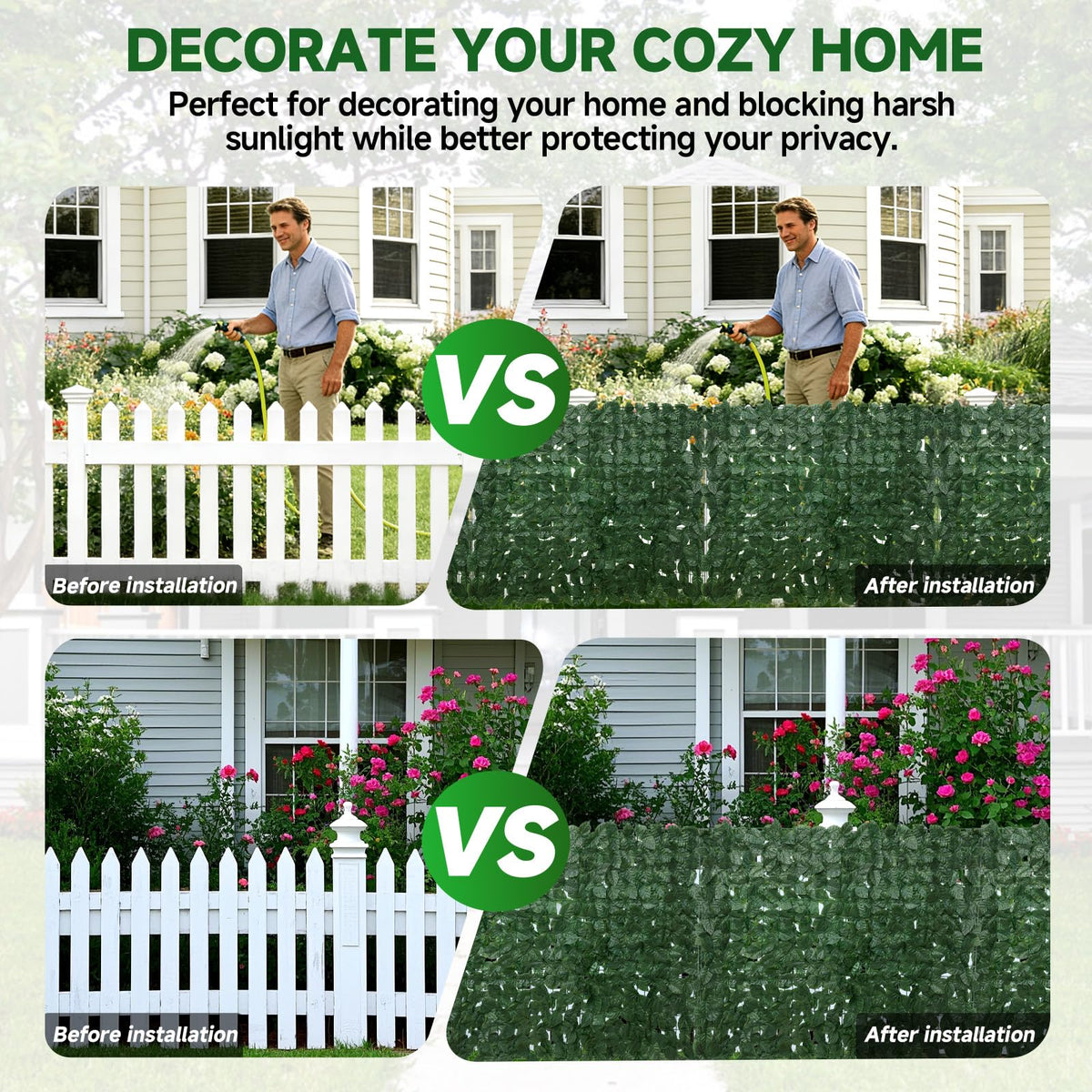 Artificial Ivy Privacy Fence Screen I6365