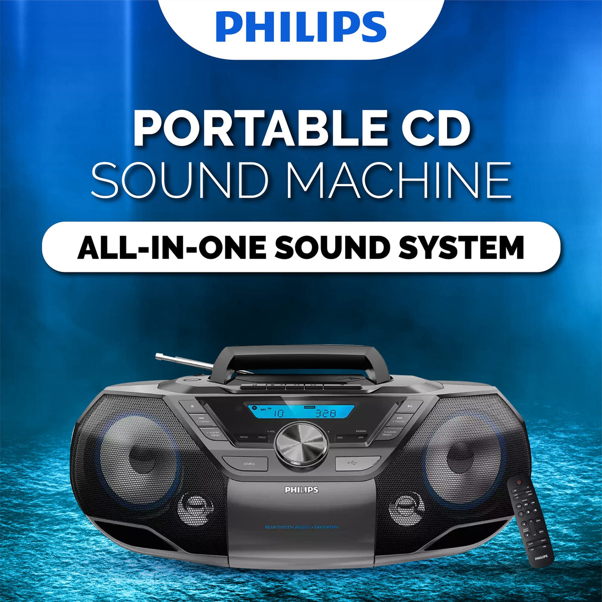 Portable CD Player Boombox with Cassette Player Bluetooth Stereo T89279