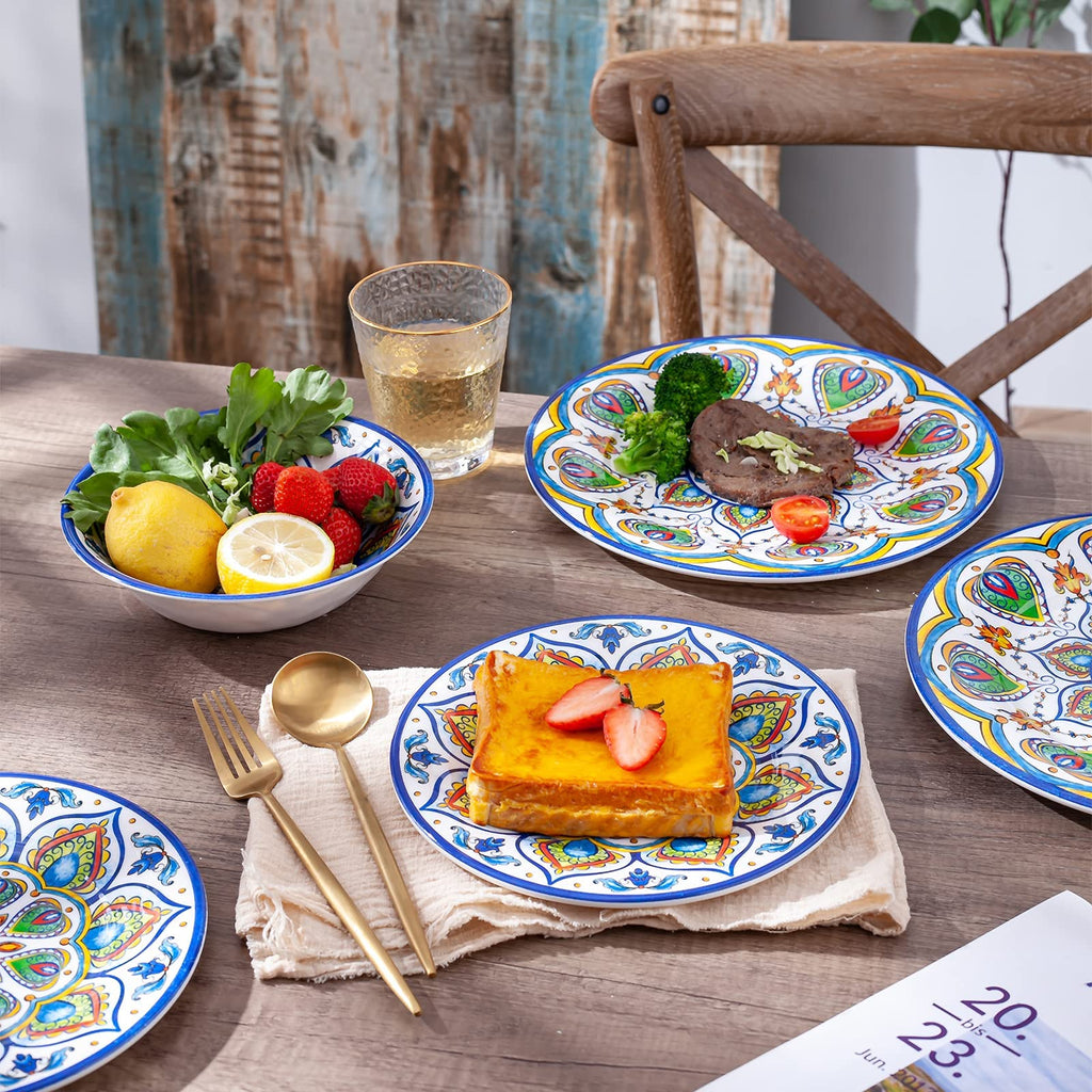12 Pcs Melamine Dinnerware Set U625397