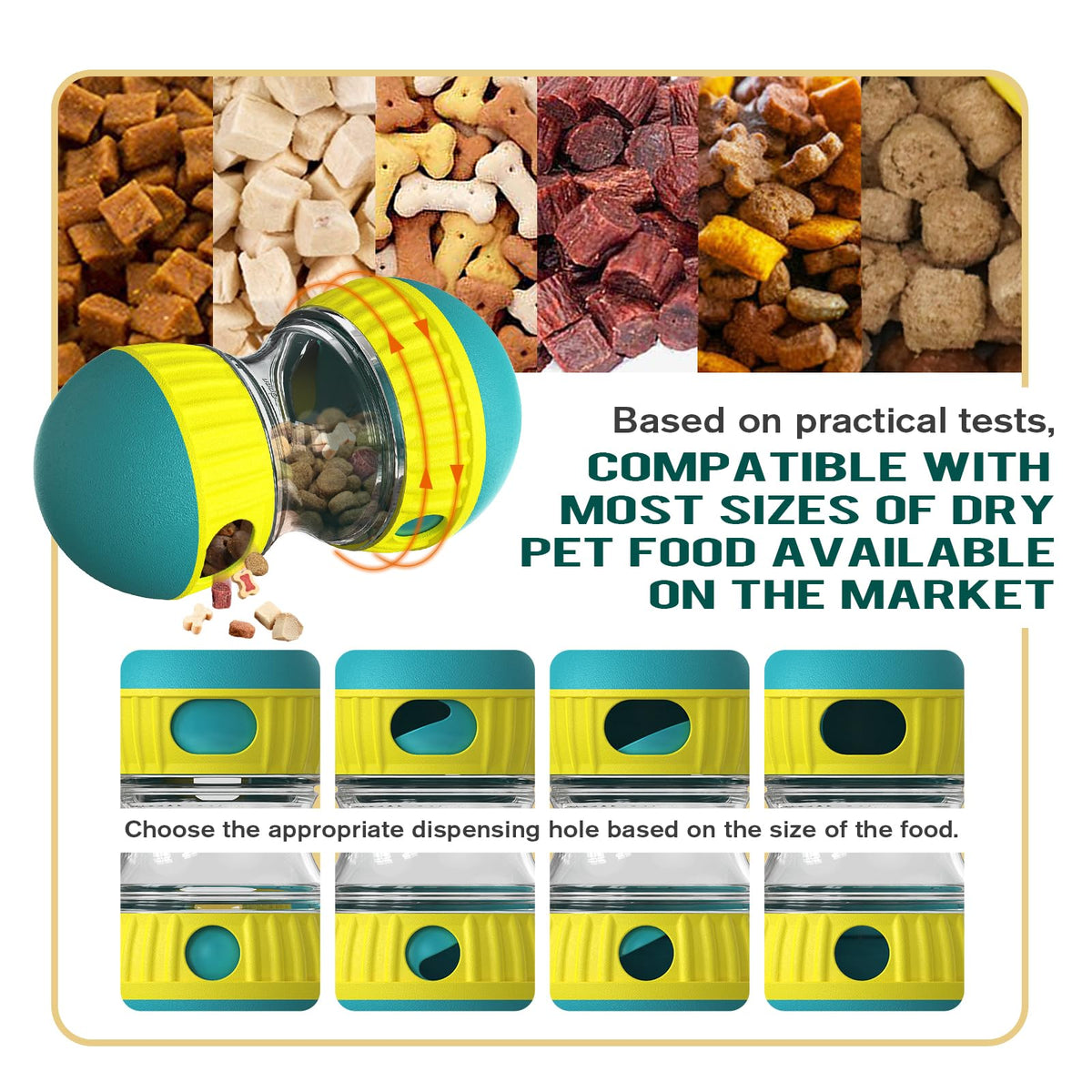 Adjustable Treat Dispensing Dog Puzzle Toy C892855