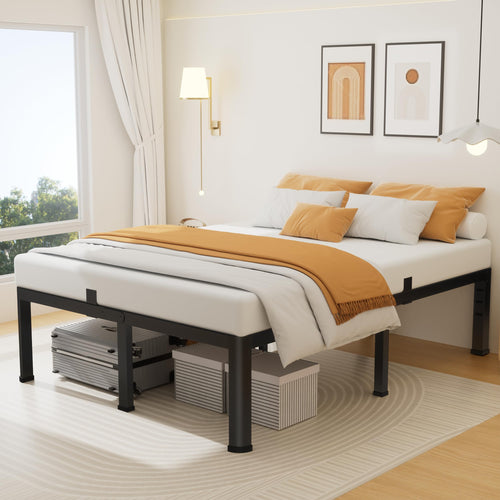 18 Inch Queen Size Metal Platform Bed Frame N339736