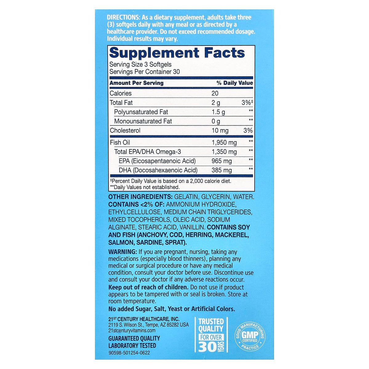 Fish Oil Softgels 90 Count X906451