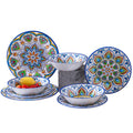 12 Pcs Melamine Dinnerware Set U625397