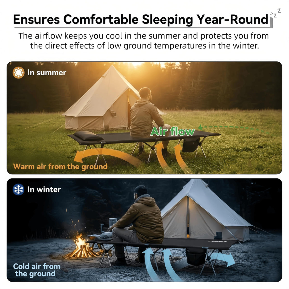 Lightweight Foldable Camping Cot 300 lbs Capacity G644