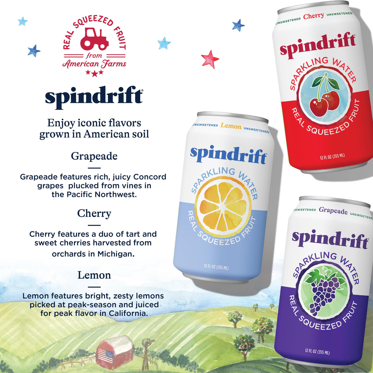 Sparkling Water Variety Pack 12 Fl Oz Cans Pack of 24 X5808