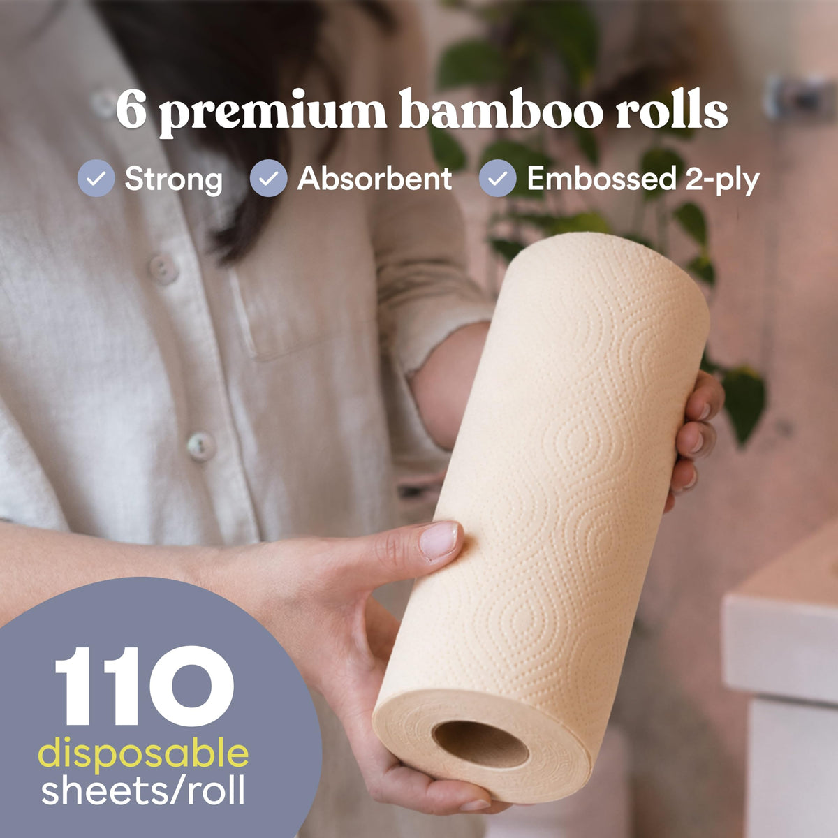 Bamboo Paper Towels 8 Rolls 2 Ply Z2934