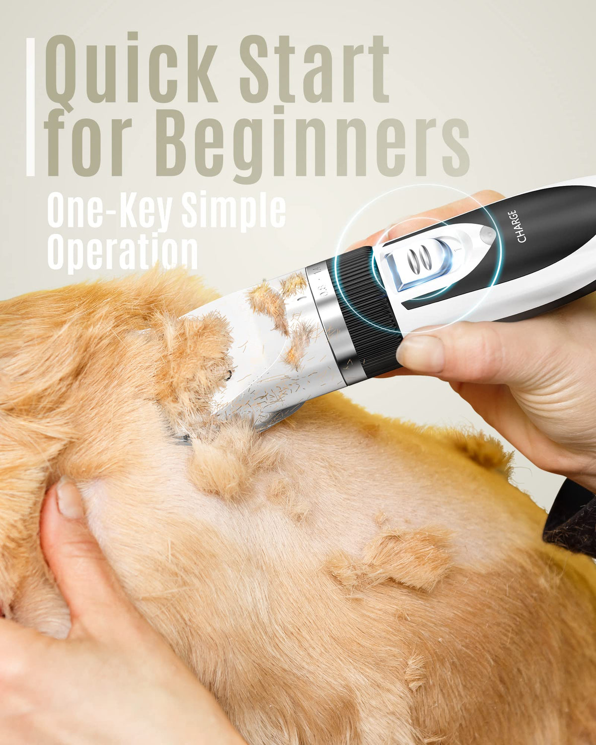 Dog Shaver Clippers and Nail Grinder Paw Trimmer Kit Y7364