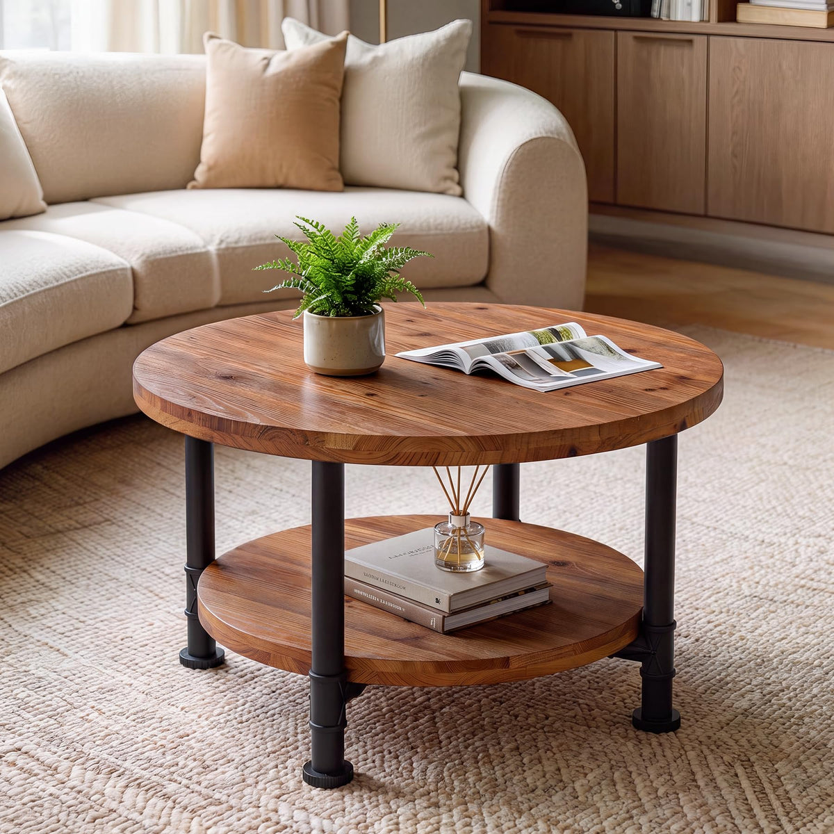Solid Wood Round Coffee Table F52964