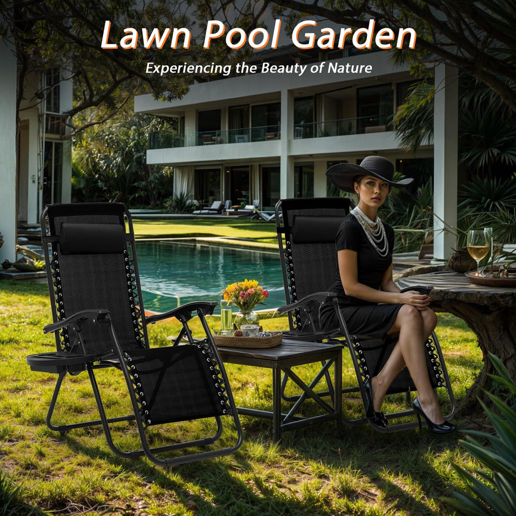 Black Zero Gravity Lounge Chair E497