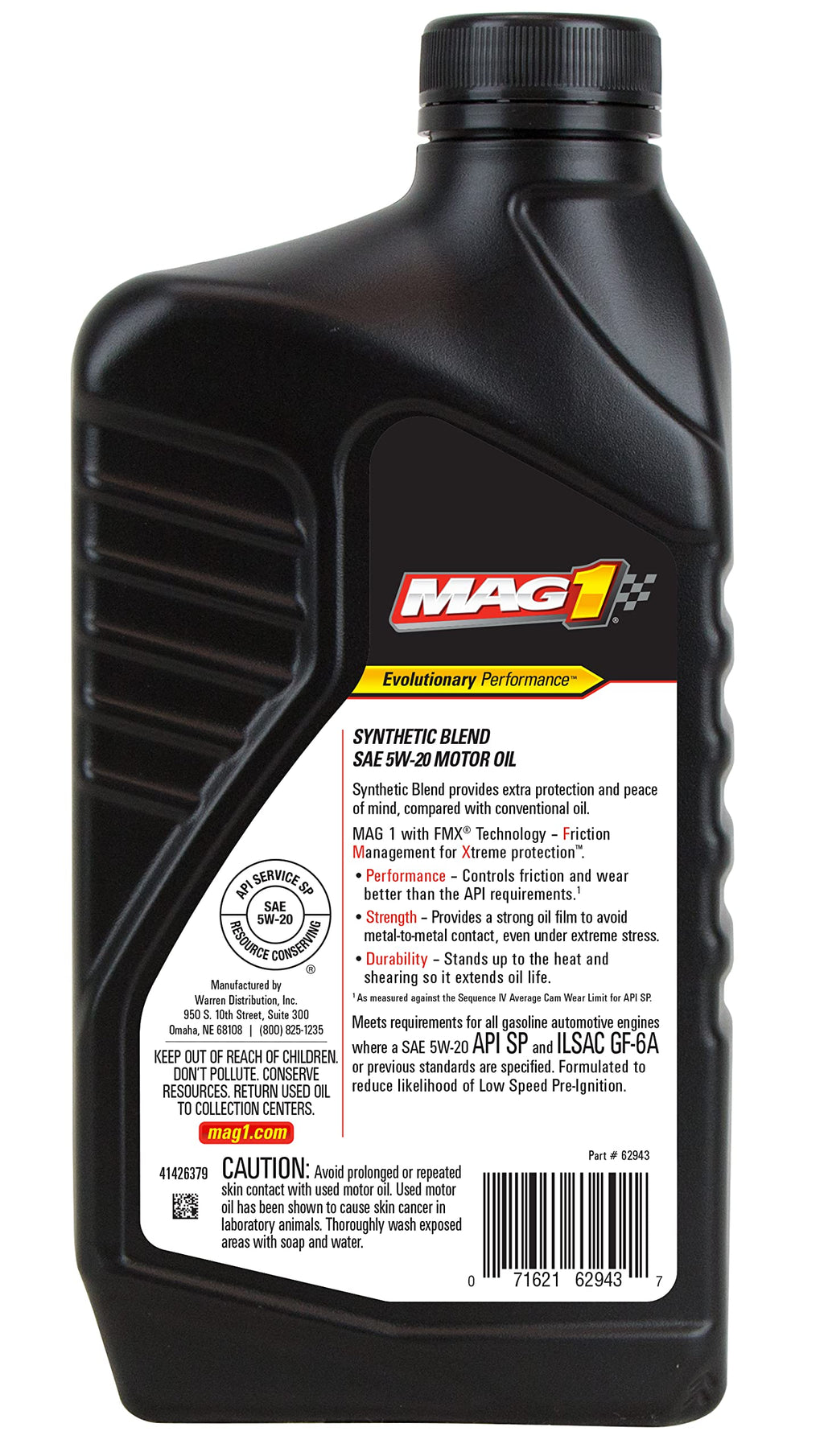 Synthetic Blend SAE 5W-20 Motor Oil 1 Quart X892
