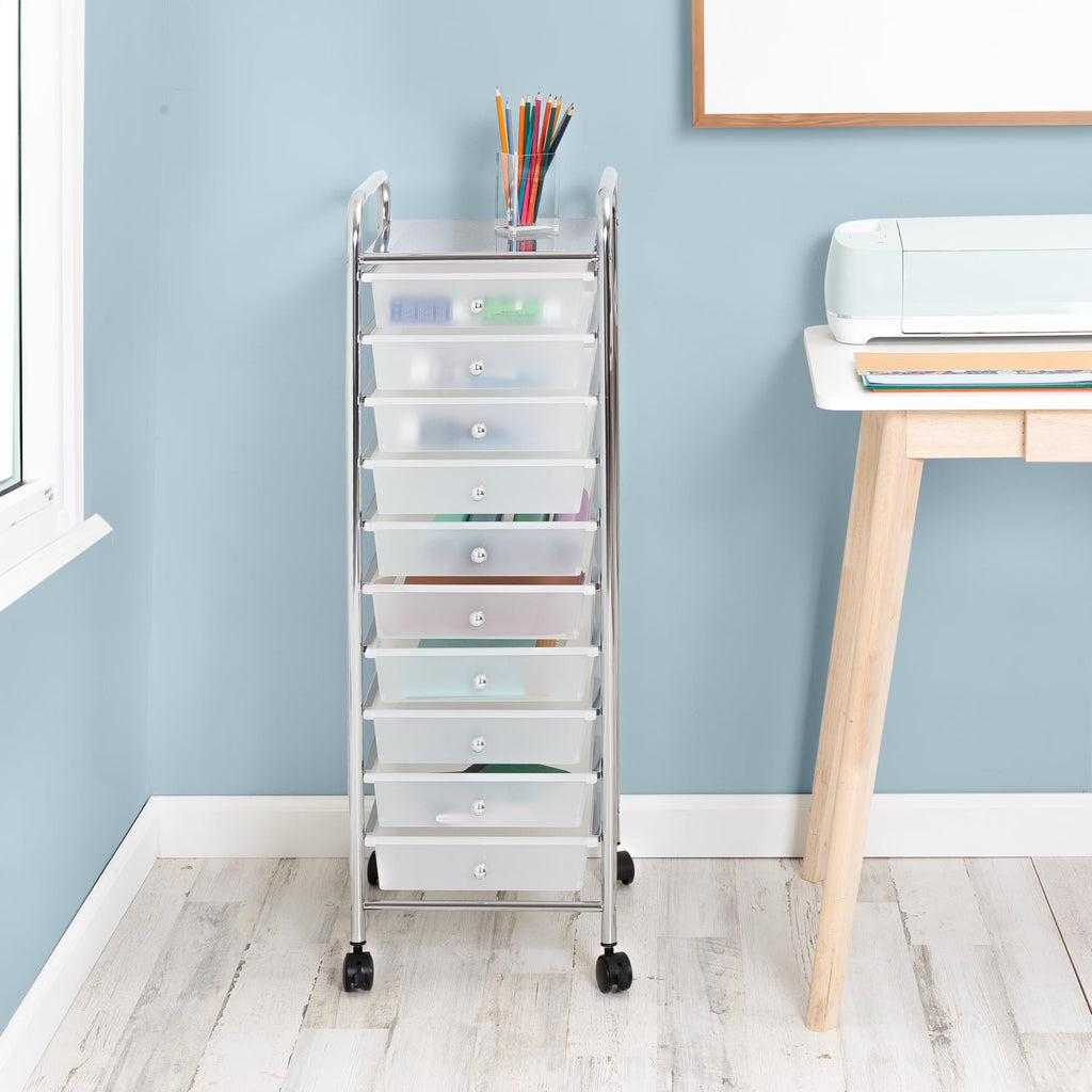 10 Drawer Rolling Storage Cart F9434