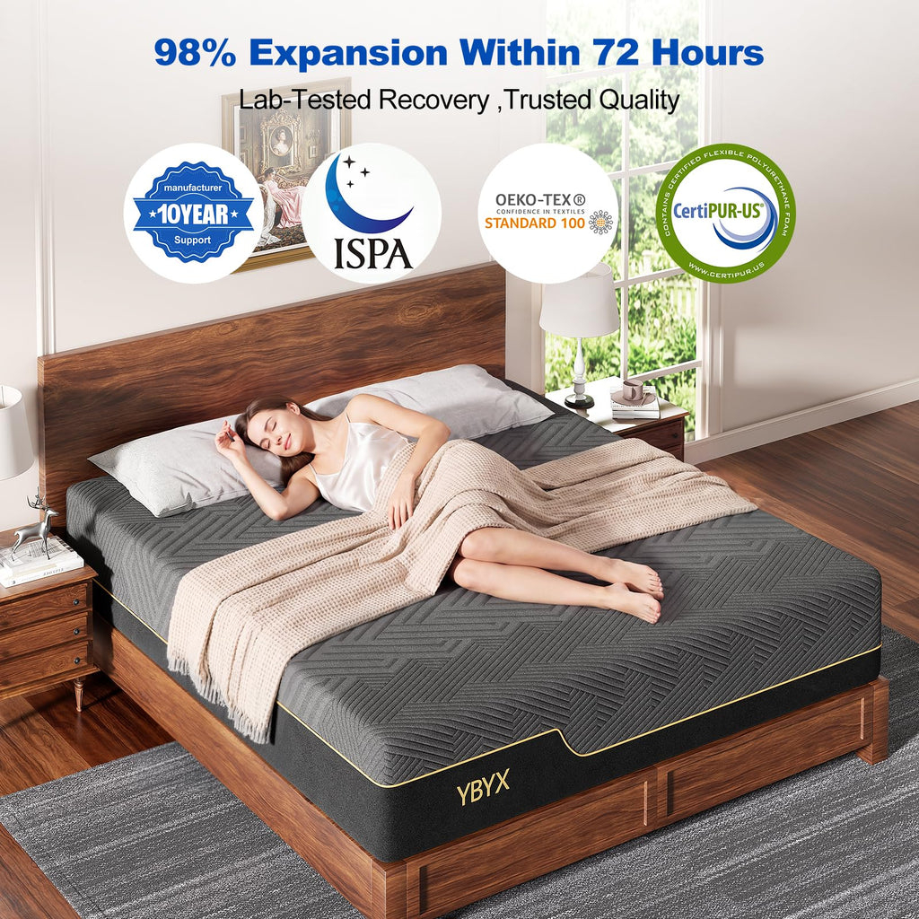 12 Inch Full Size Hybrid Mattress with Memory Foam M854