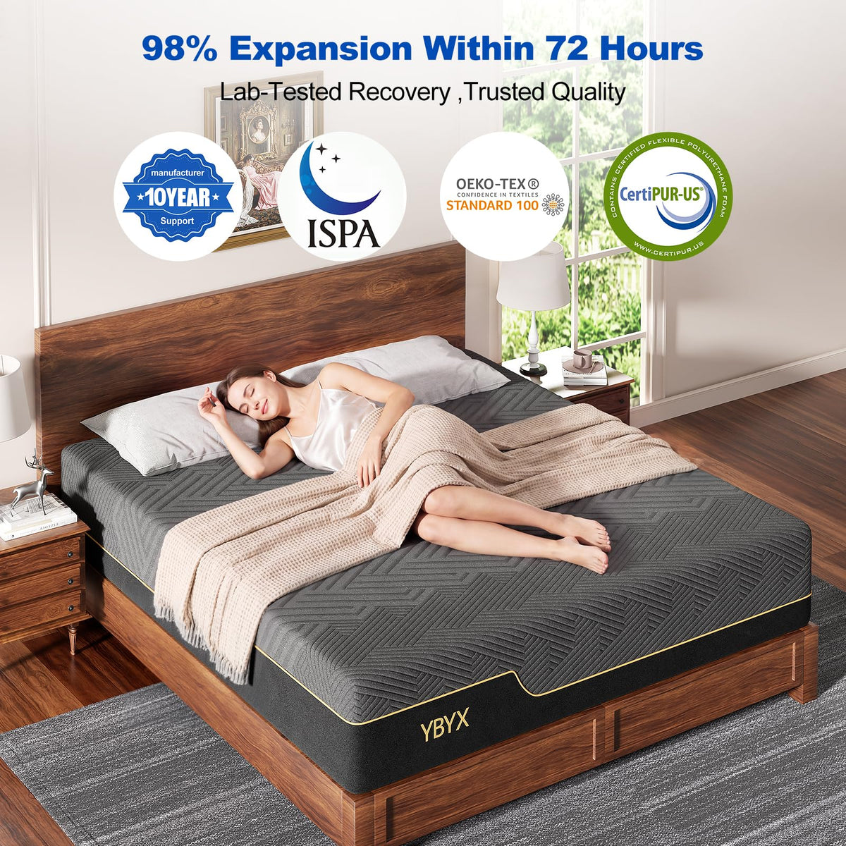 12 Inch Full Size Hybrid Mattress with Memory Foam M854