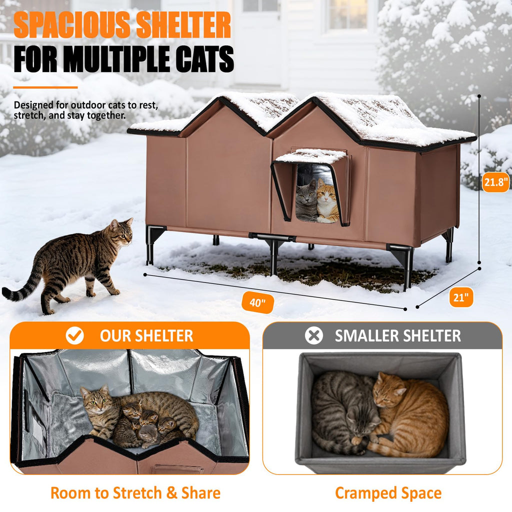 Weatherproof Heated Cat House E3175