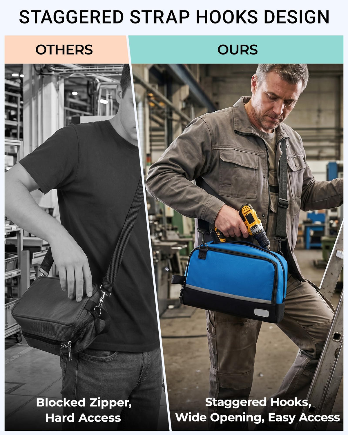 2 Pack Small Tool Bags with Strap 12" & 10" Z44839