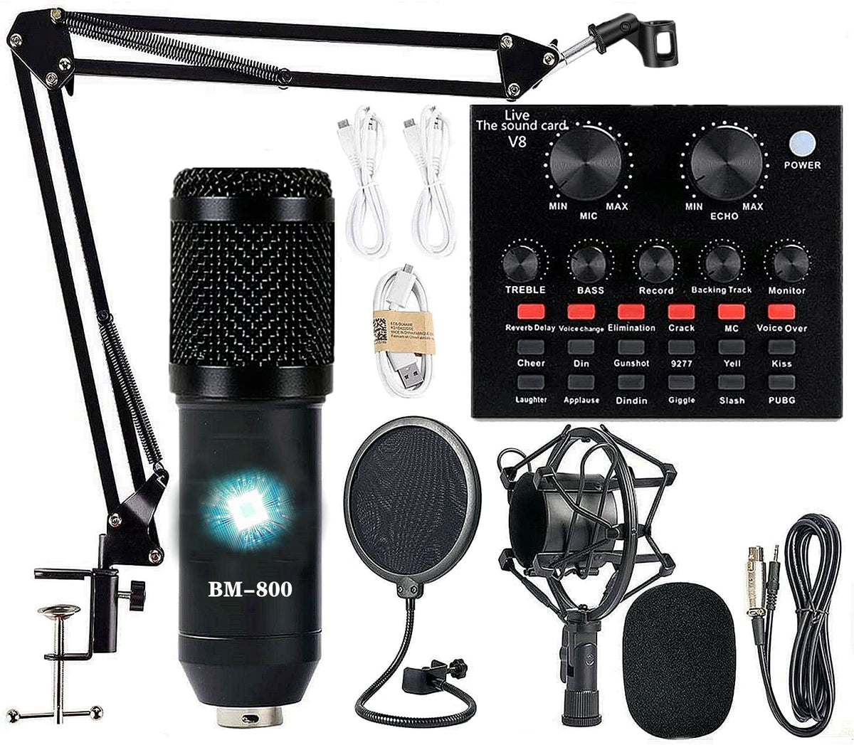 Condenser Microphone Bundle with Voice Changer C3272