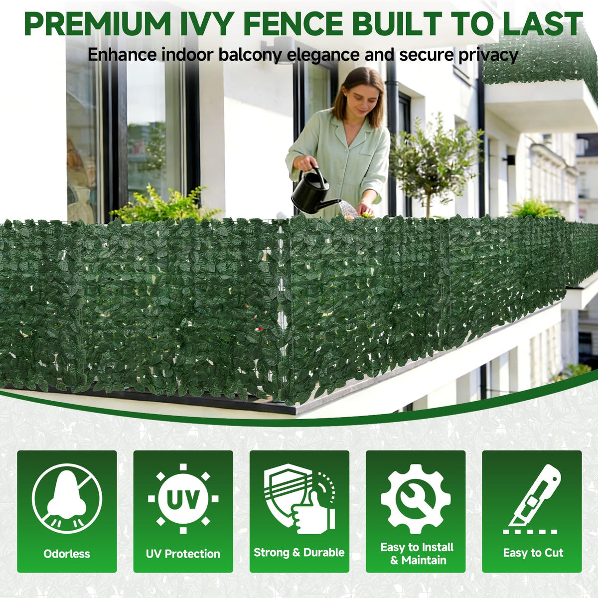 Artificial Ivy Privacy Fence Screen I6365
