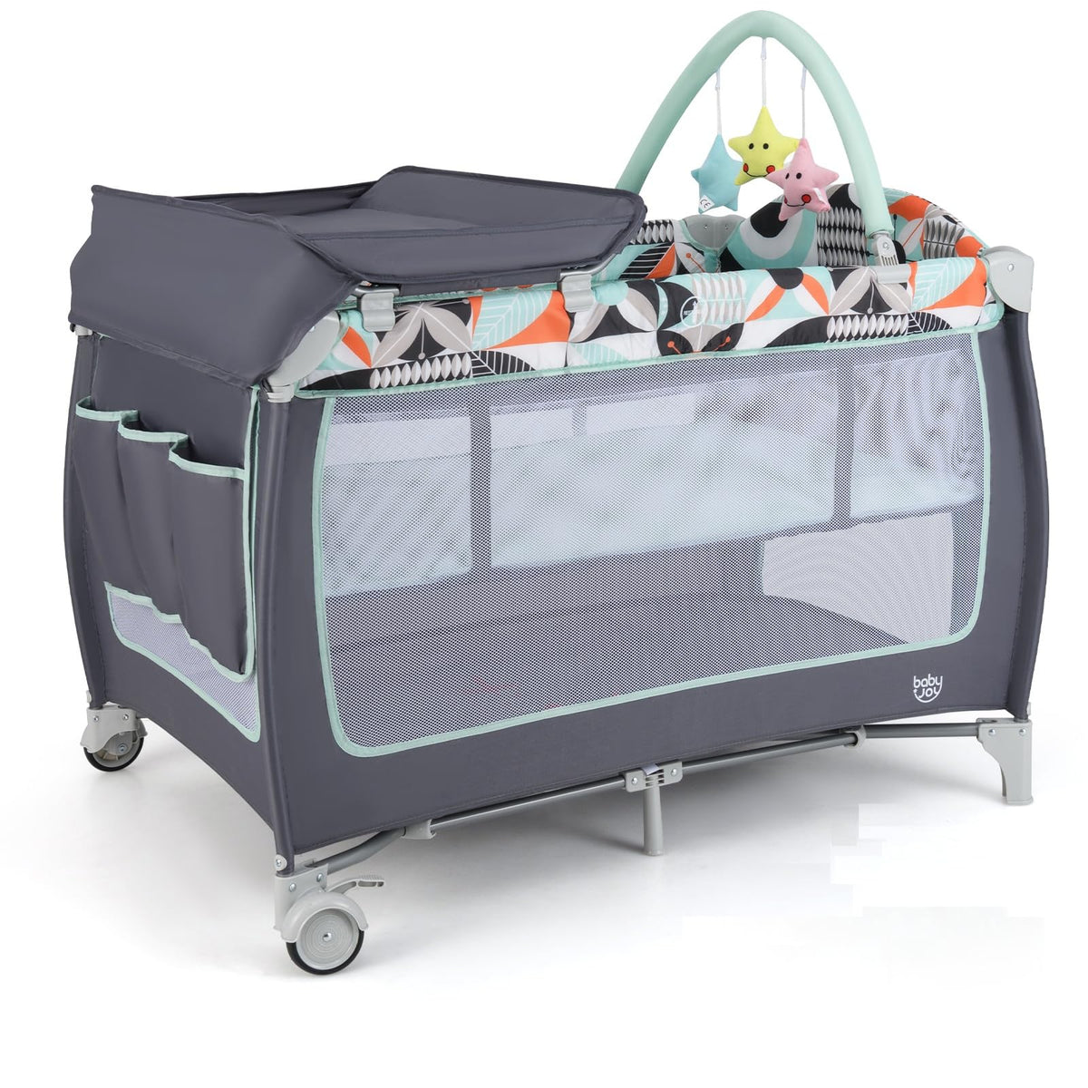 4 in 1 Pack and Play Portable Baby Playard with Bassinet X8195