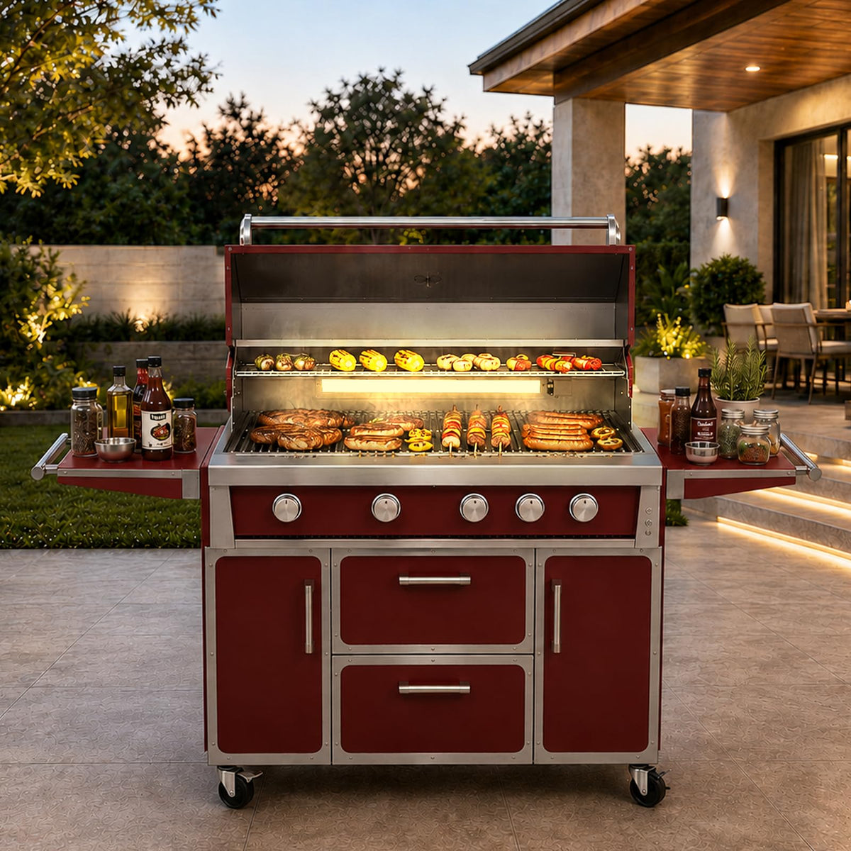 49" 99,000 BTU 4 Burner Stainless Steel Propane Grill O195498