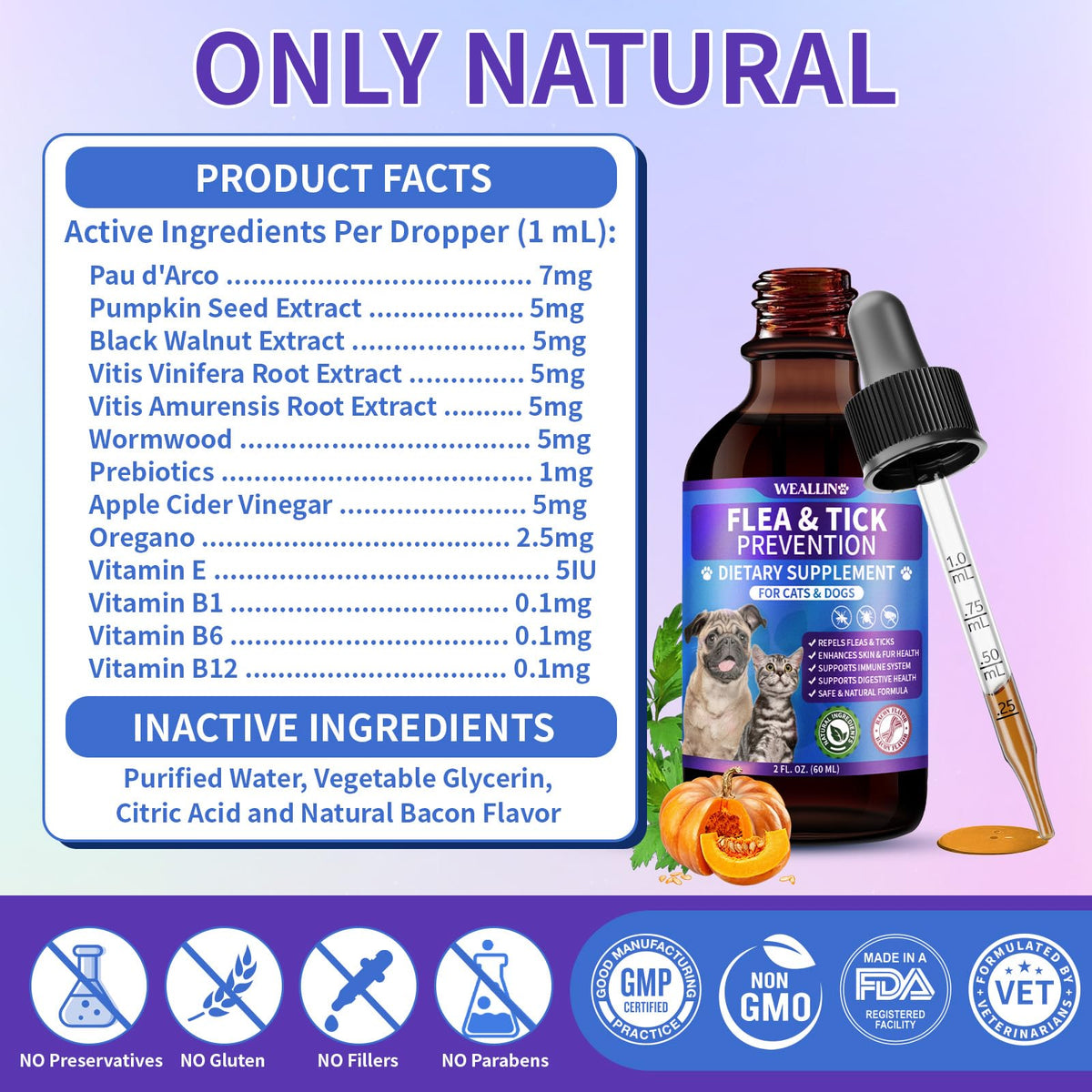 Flea and Tick Support for Dogs and Cats 60ml Z2253