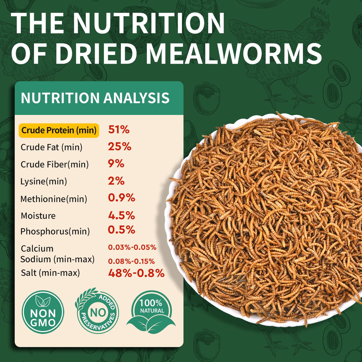 20LB Dried Mealworms B1035