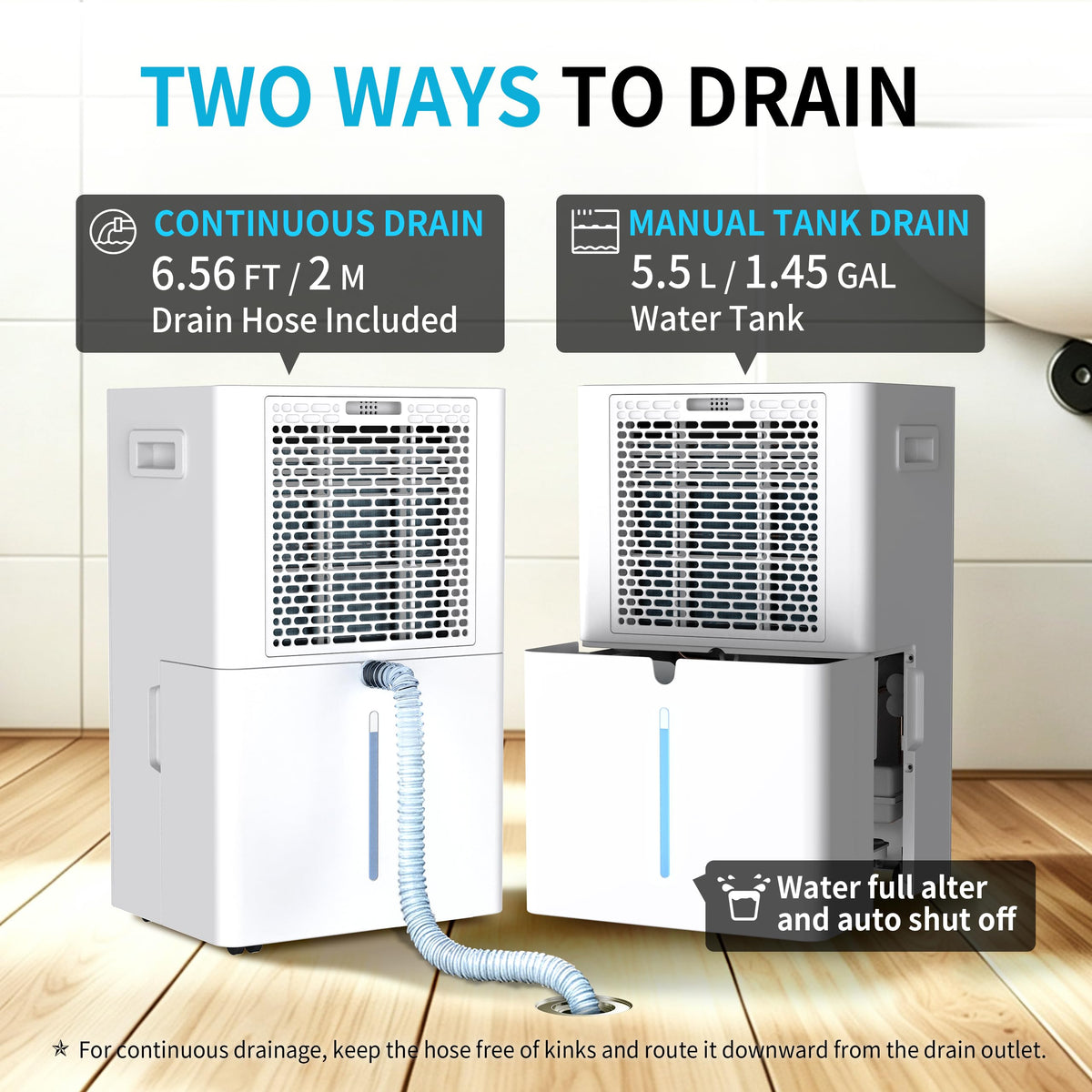 50 Pints Dehumidifier with Drain Hose O977038