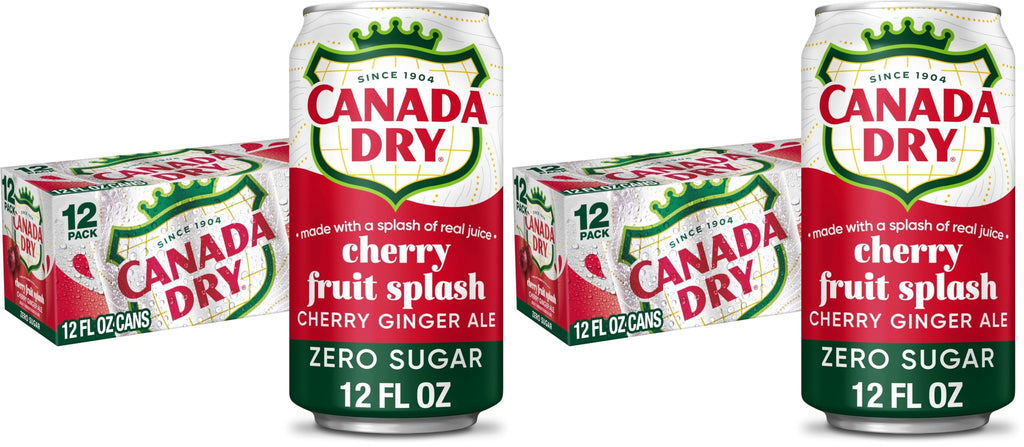 Zero Sugar Cherry Ginger Ale Soda, 12 fl. oz. Cans, 12 Pack P708488