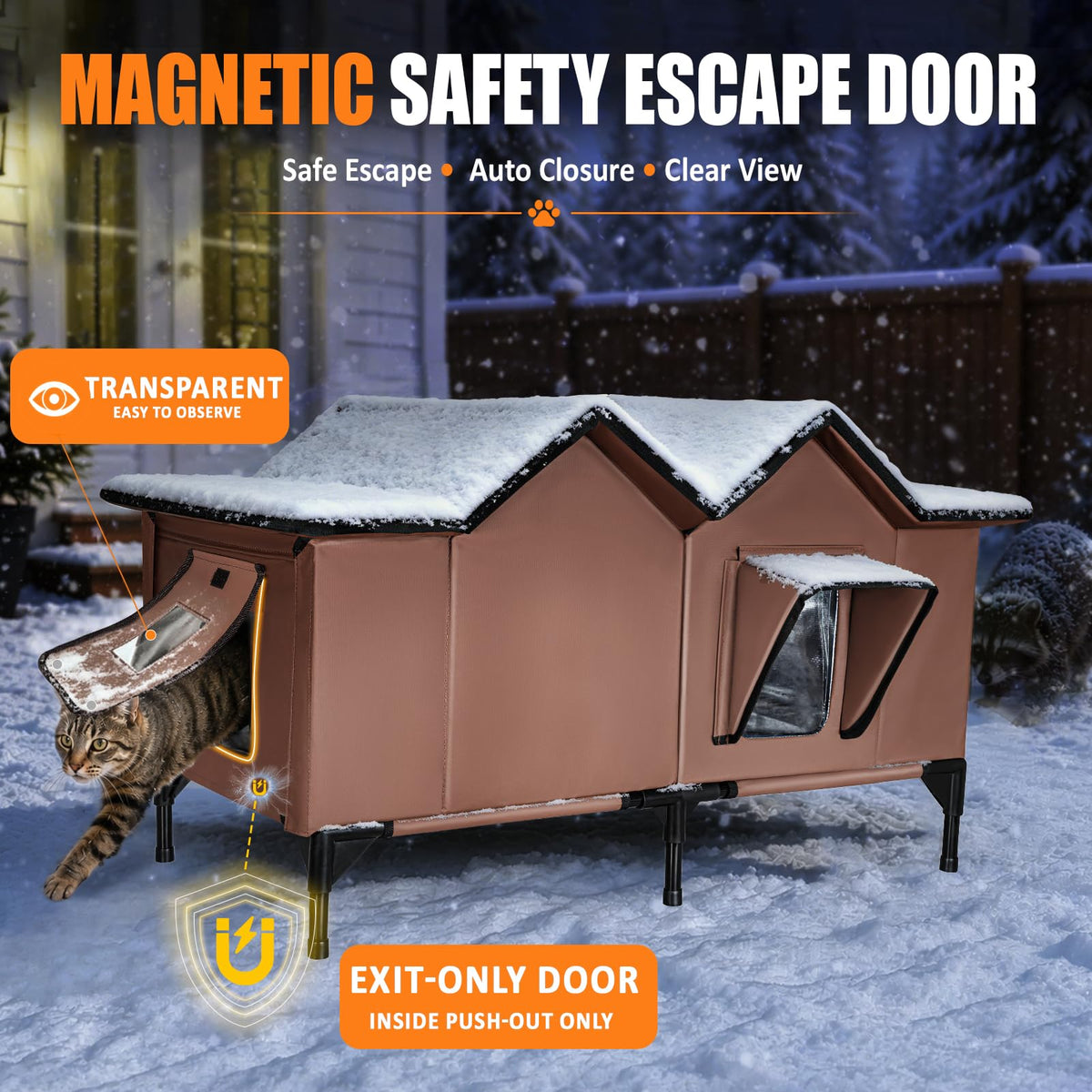 Weatherproof Heated Cat House E3175