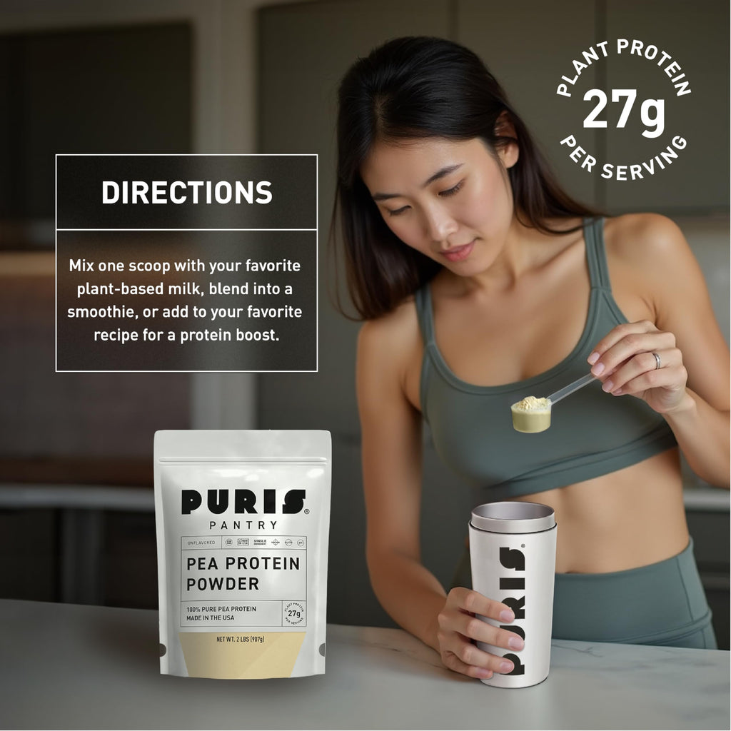 Vegan Pea Protein Powder, Unflavored, 2 lb F731