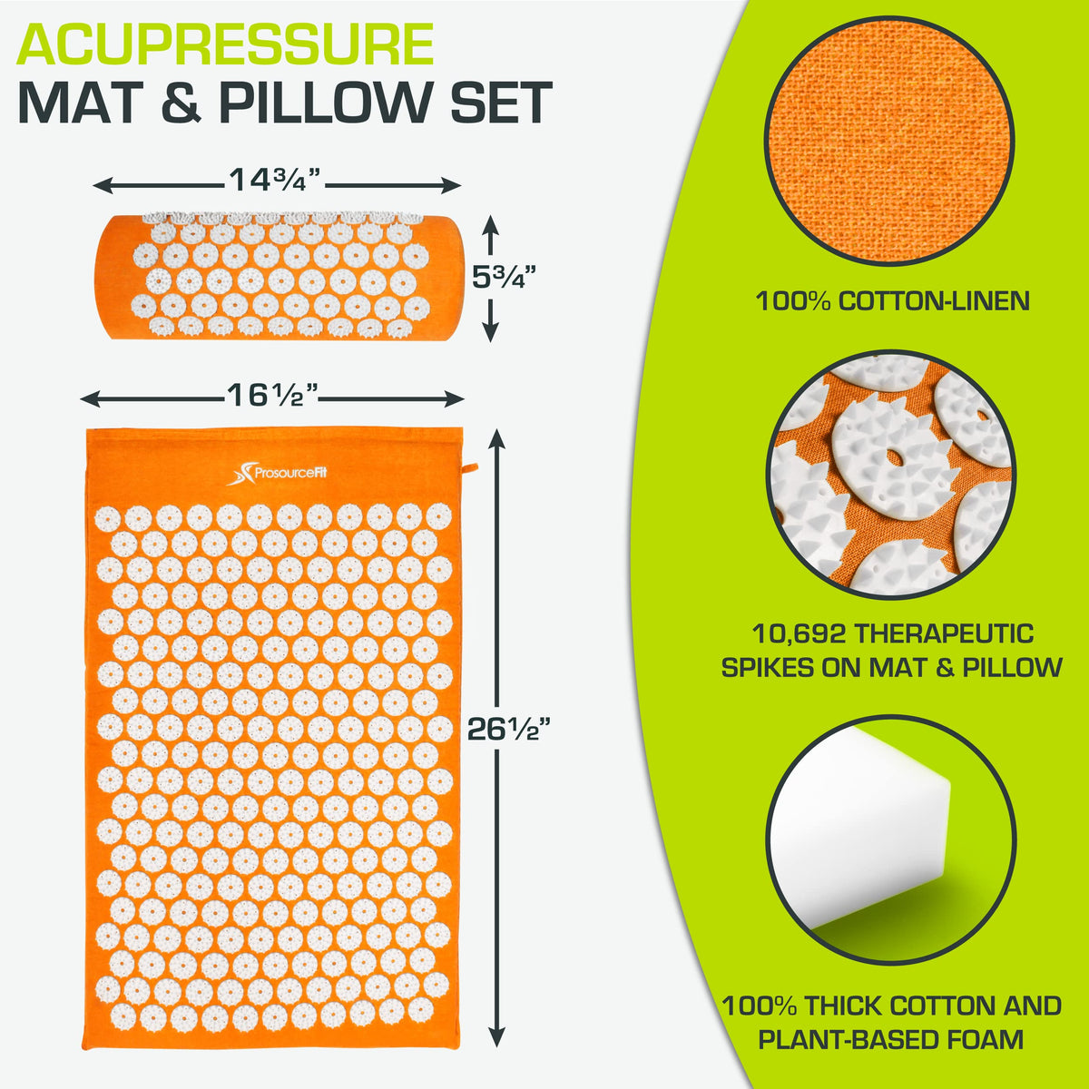 Acupressure Mat and Pillow Set C343