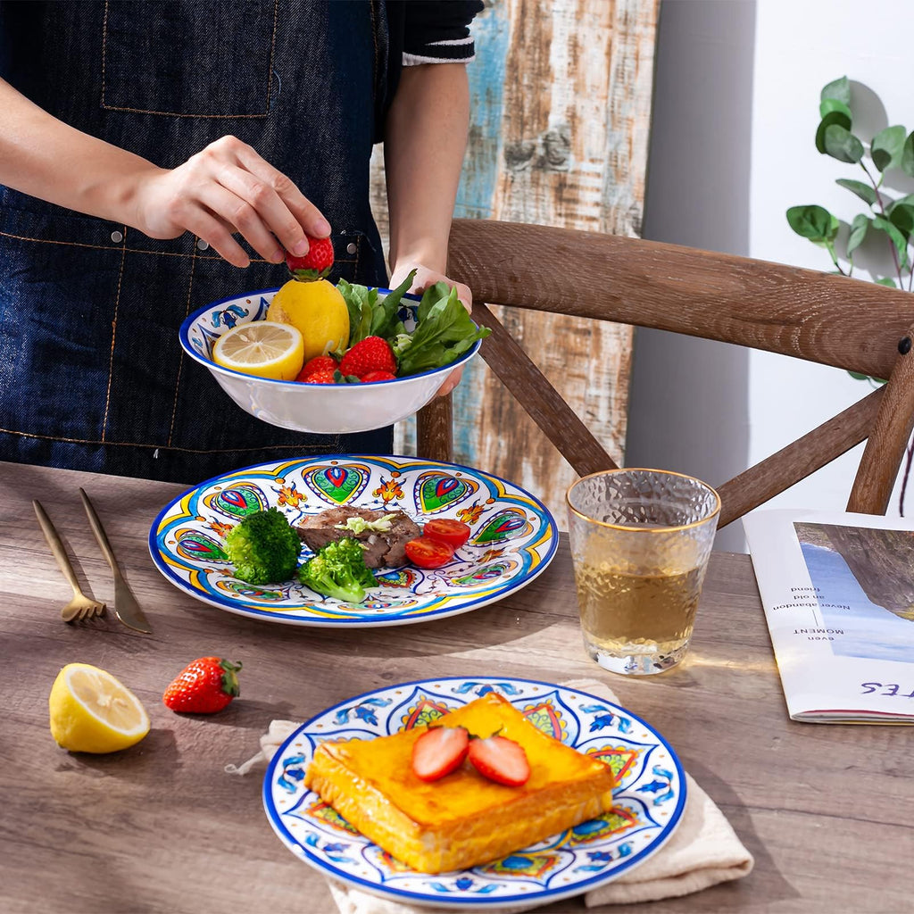12 Pcs Melamine Dinnerware Set U625397