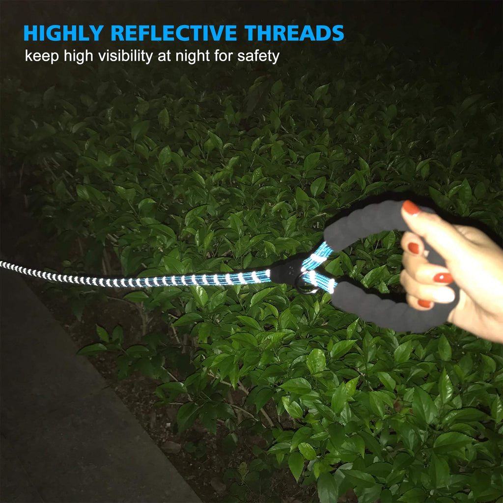 Reflective Padded Dog Collar with Neoprene, Medium, Turquoise T584