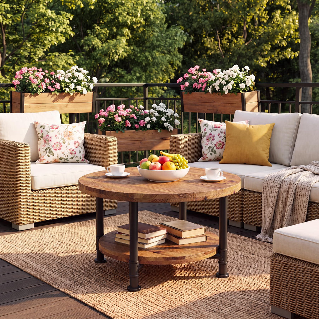 Solid Wood Round Coffee Table F52964