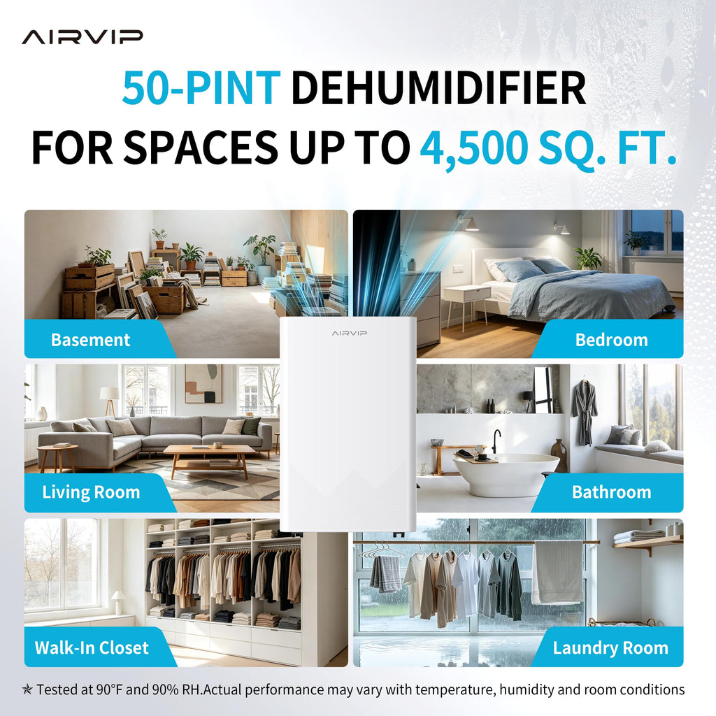 50 Pints Dehumidifier with Drain Hose O977038