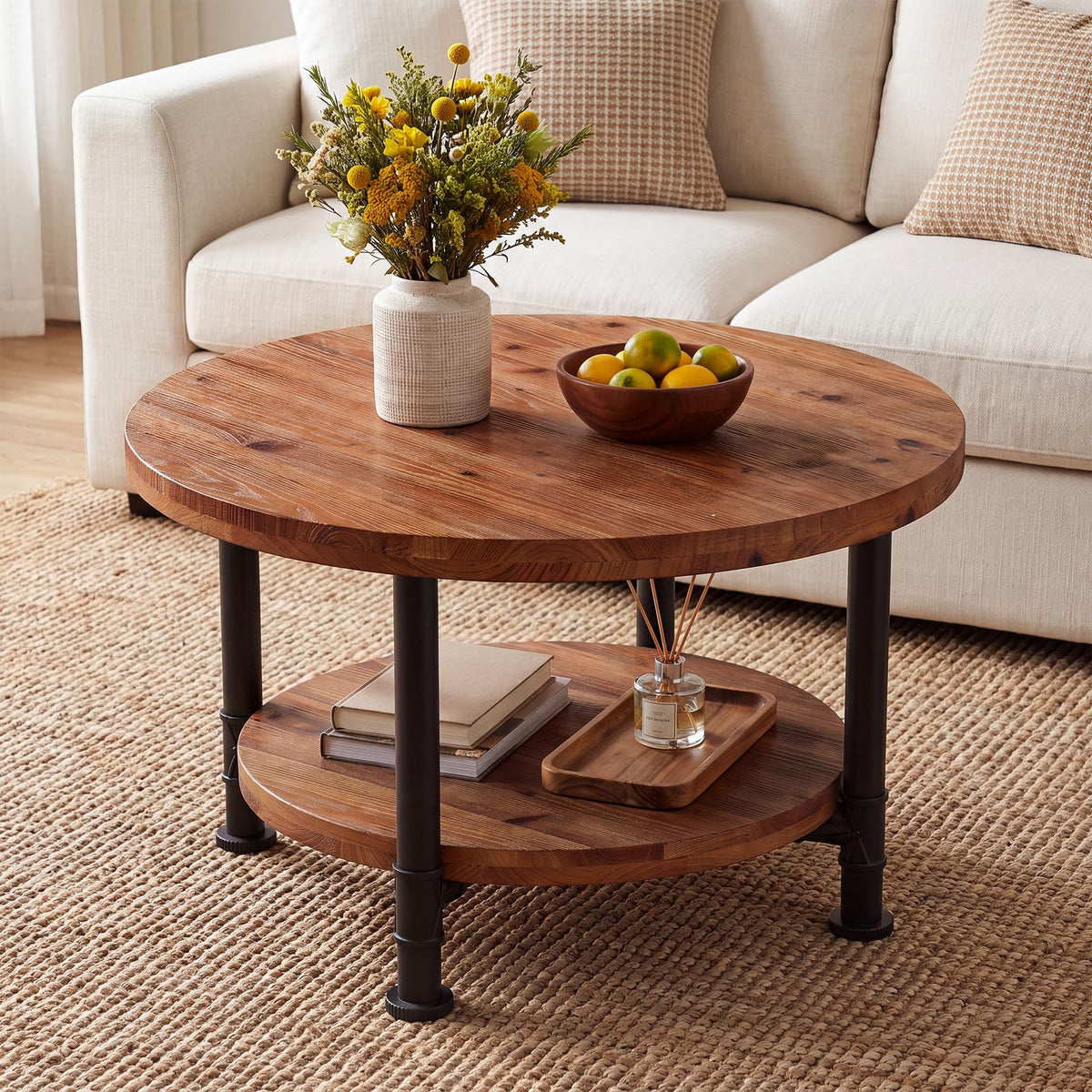 Solid Wood Round Coffee Table F52964