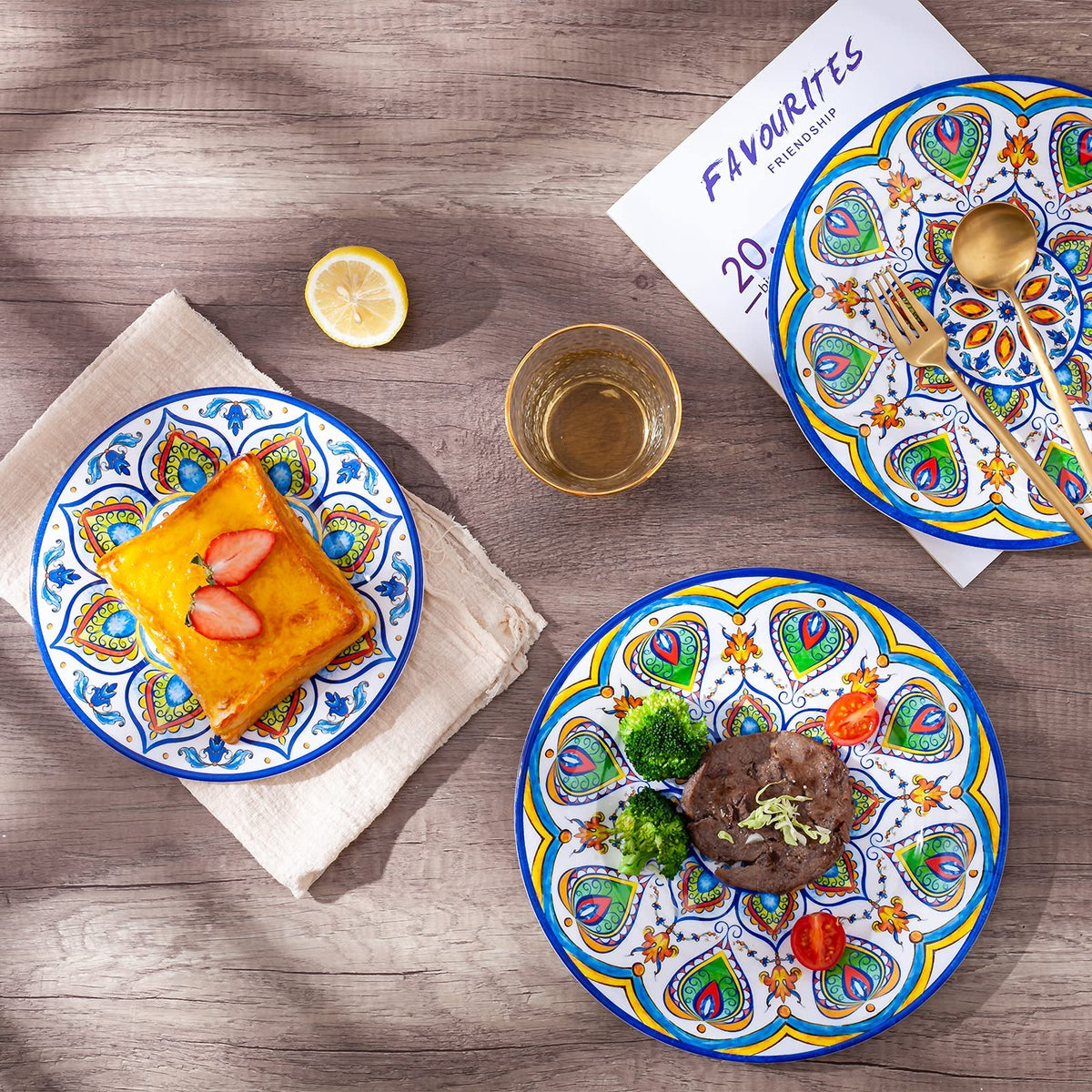 12 Pcs Melamine Dinnerware Set U625397