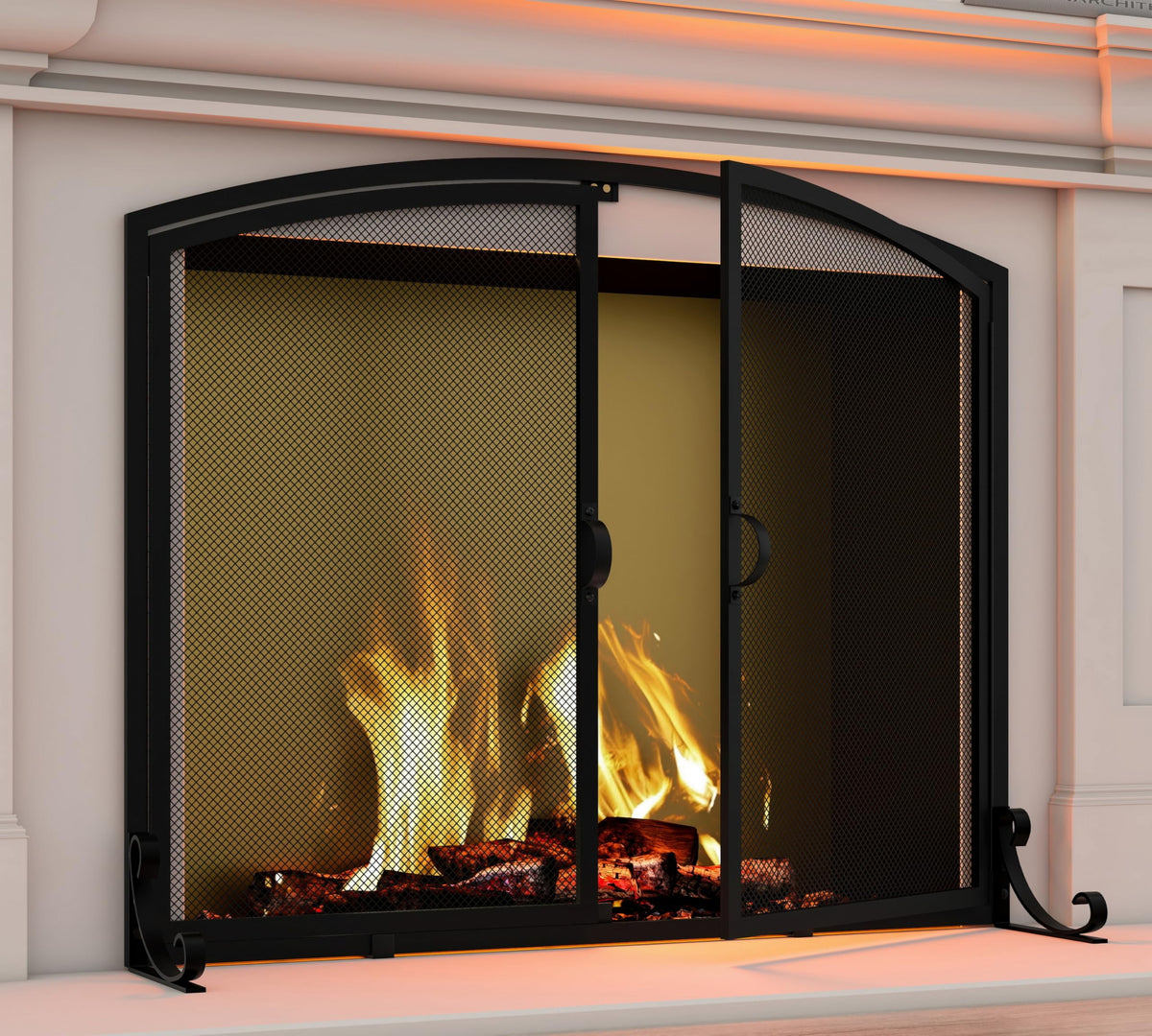 2-Panel Metal Fireplace Screen R3262