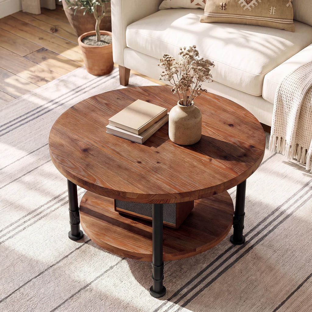Solid Wood Round Coffee Table F52964