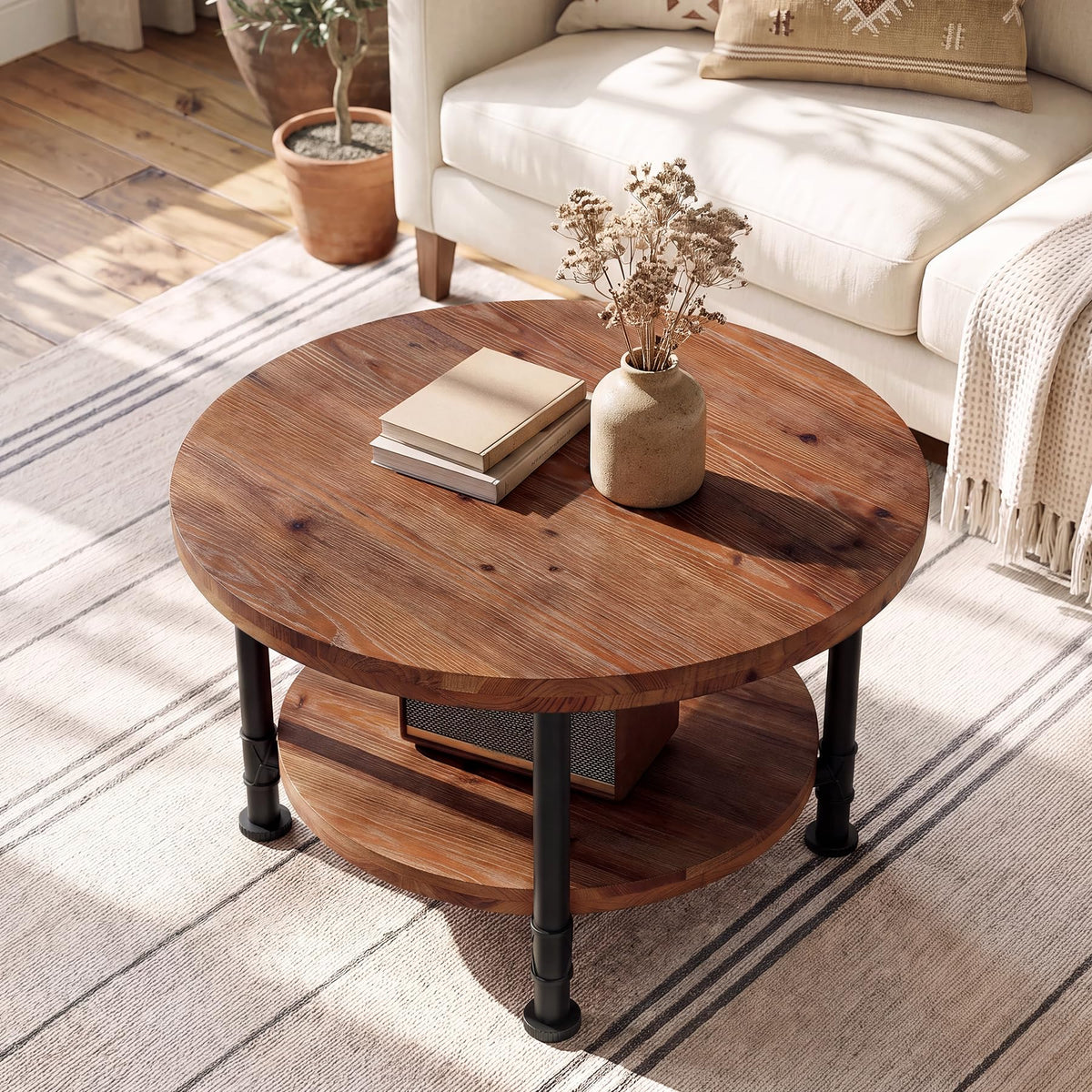 Solid Wood Round Coffee Table F52964